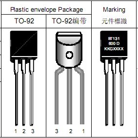 BT131-600/1A/600V/雙向可控硅/TO-92