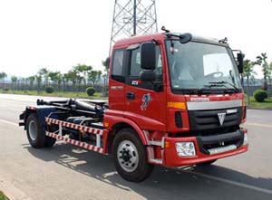 福田車廂可卸（拉臂）式垃圾車價(jià)格--垃圾車廠家