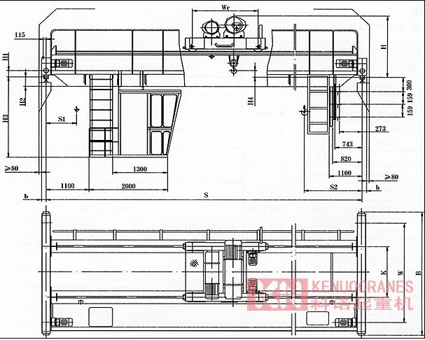 【廠家直銷】低價(jià)、高品質(zhì)LH型20、5噸雙吊鉤電動(dòng)葫蘆橋式起重機(jī)