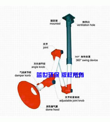 長春萬向關節(jié)抽氣罩 三節(jié)萬向抽氣罩 抽氣罩廠家