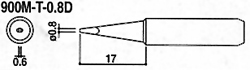 HAKKO白光烙鐵頭900M-T-0.8D烙鐵咀