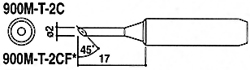 HAKKO白光烙鐵頭900M-T-2CF烙鐵咀