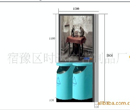 廣西省東興市垃圾箱廣告燈箱 滾動垃圾箱廣告燈箱 美化環(huán)境衛(wèi)生燈箱