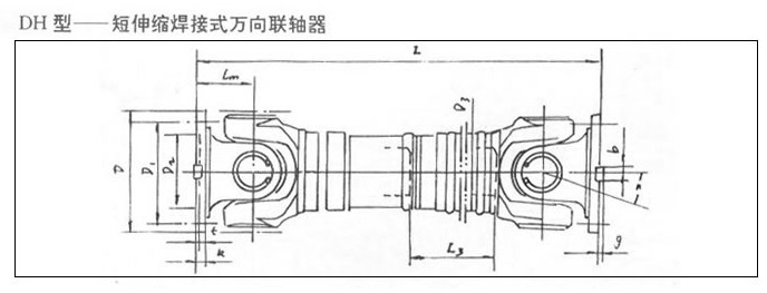 SWC DH型(短伸縮焊接式)萬向聯(lián)軸器