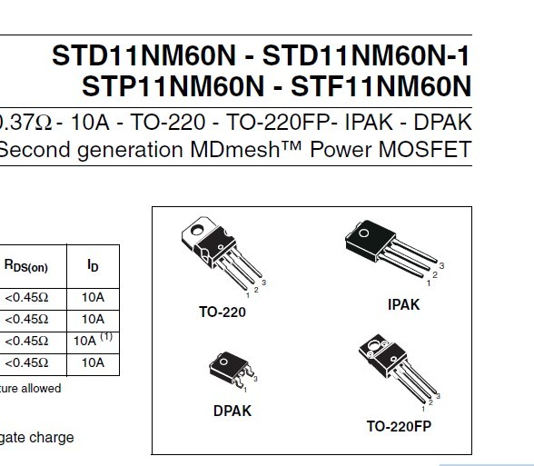 STP11NM60N