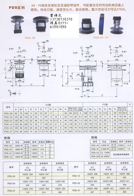 MIKIPULLEY皮帶式無段變速機AK-155-MAT-24N