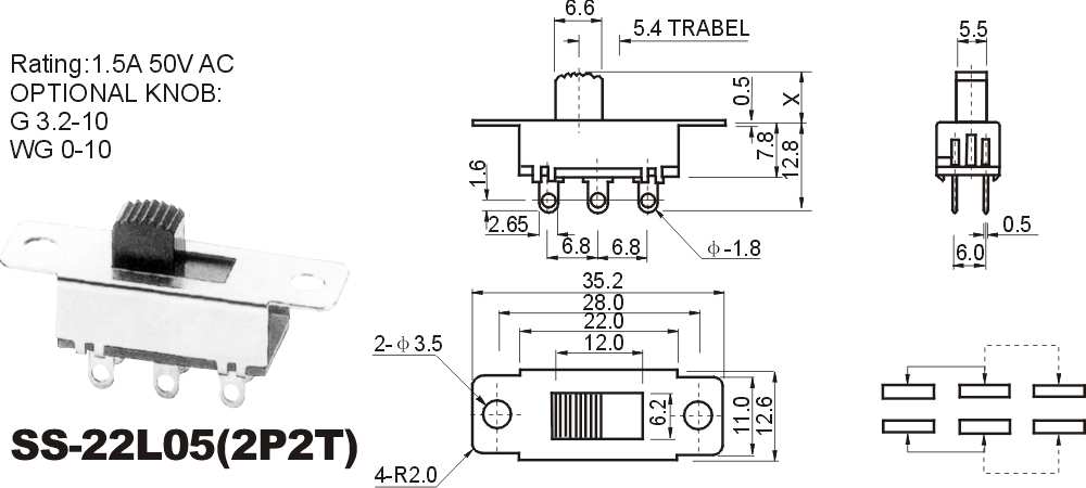 撥動(dòng)開(kāi)關(guān)SS-22L05www.cxesw.com