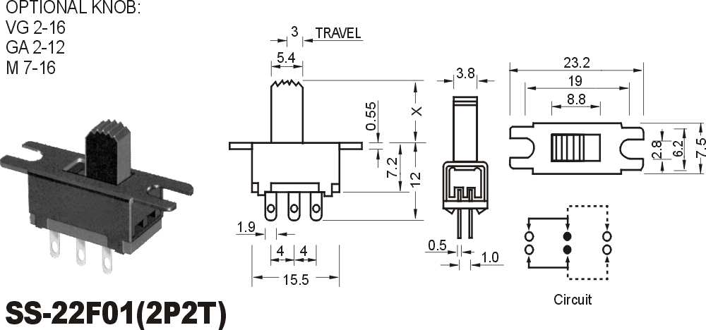 鳳崗撥動(dòng)開(kāi)關(guān)SS-22F01