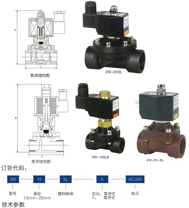 2W-15SL塑料耐酸堿電磁閥、尼龍電磁閥、電磁閥價格、廣州電磁閥