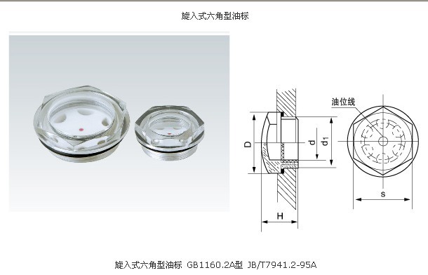 旋入式六角型油標