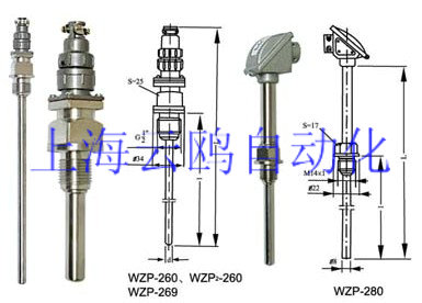 插座式熱電阻，快插截圖熱電阻，航空插頭熱電阻