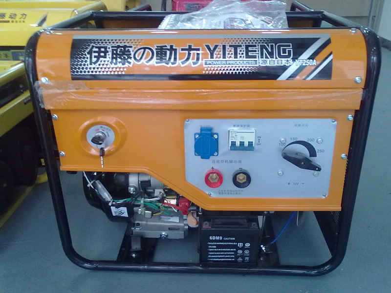 電啟動電焊機 電焊一體機 250A汽油電焊兩用機