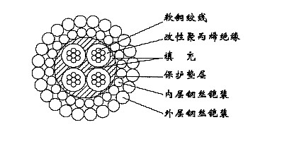 W4B (4H-185A)-4.70mm型四芯改性聚丙烯絕緣雙鋼絲