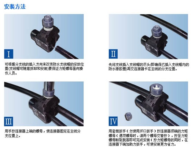 深圳電纜分支器 麗景城項(xiàng)目實(shí)拍 西卡姆穿刺線夾