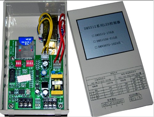 SD卡1-8通道DMX512電源同步LED控制器