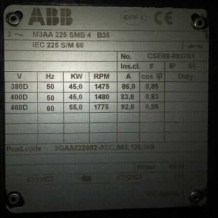 ABB電機(jī)M3AA 225 S/MB4 B35