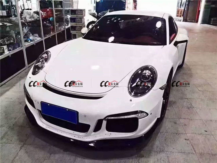 保時捷911 991改裝GT3大包圍 前杠 后杠 側(cè)裙 尾翼 前唇