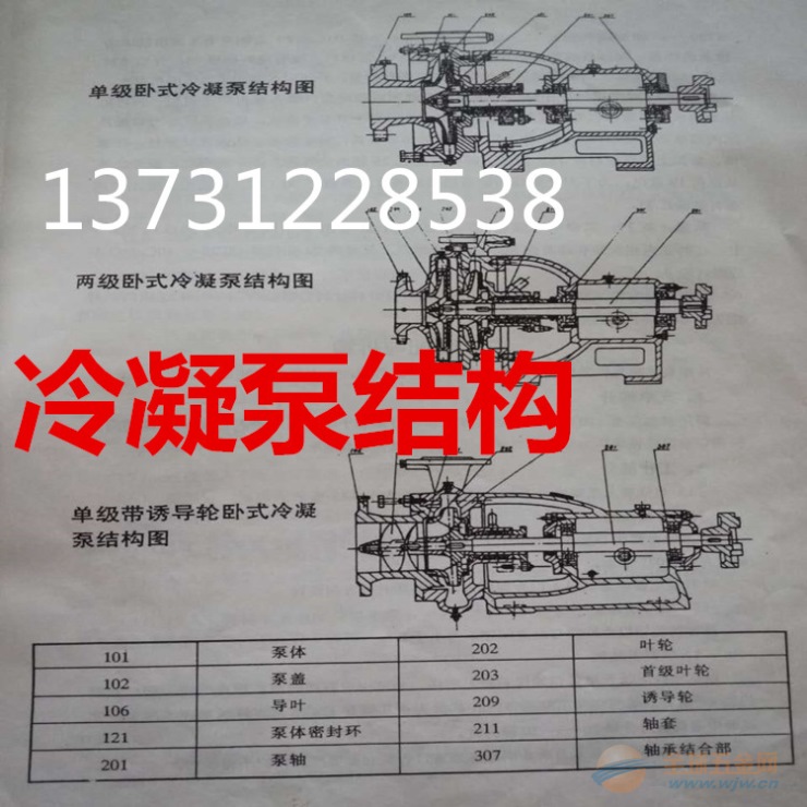 《冷凝泵》淮北3N6流量22揚(yáng)程61功率15KW