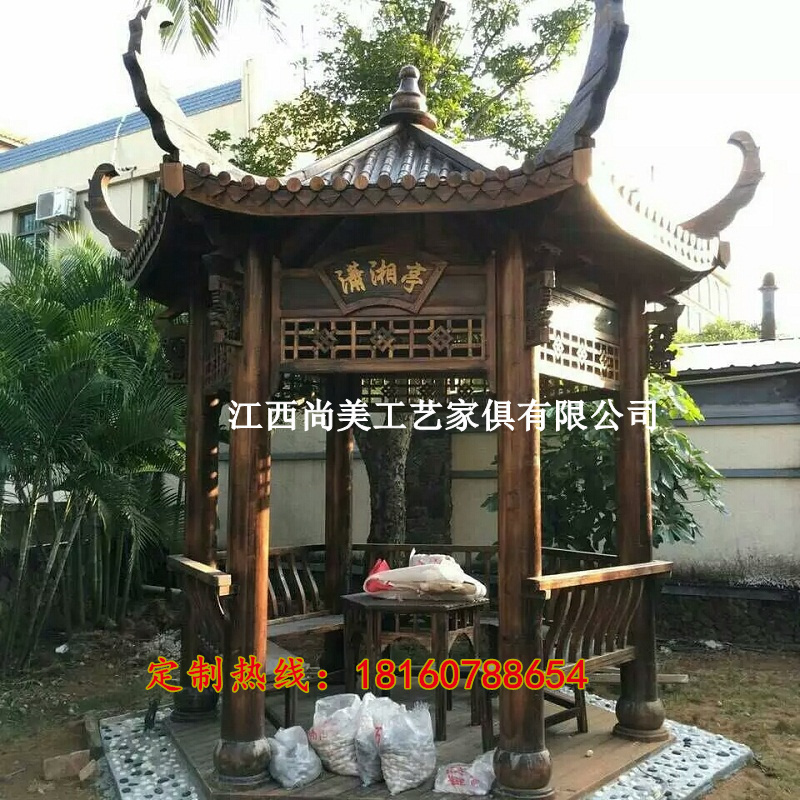 戶外涼亭 園林景觀木屋涼亭 長(zhǎng)廊 葡萄架 石亭 防腐木廊架 四角亭