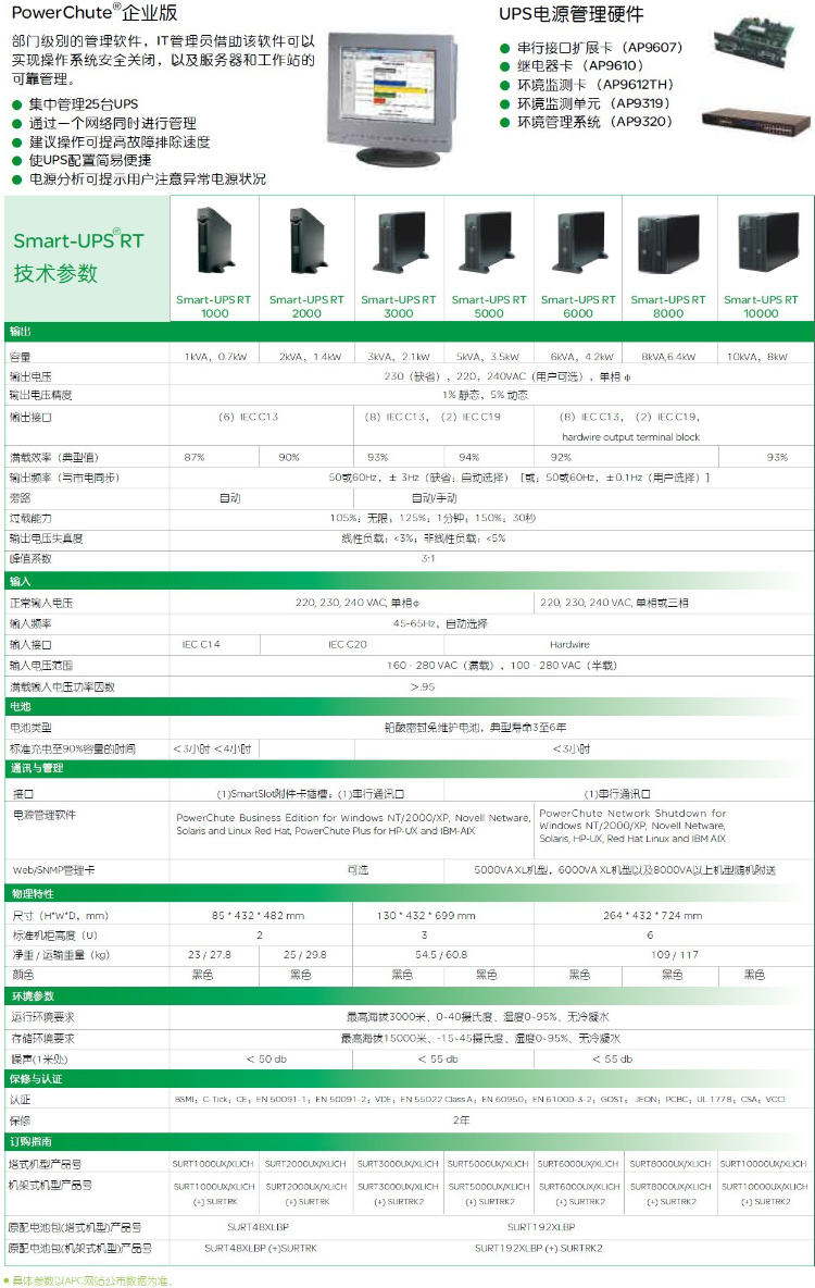 APCups電源10kva單單長(zhǎng)SURT10000UXICH