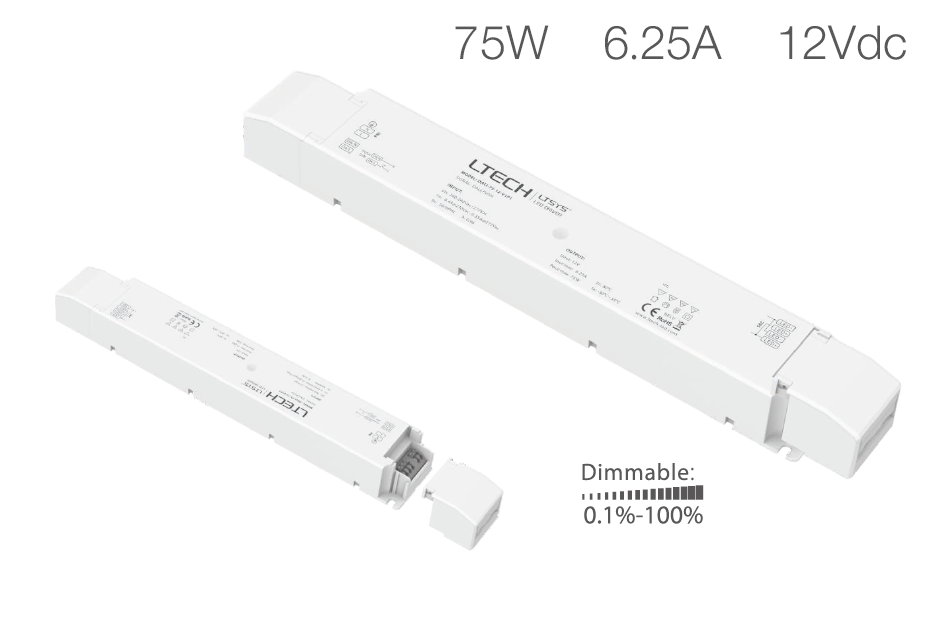 LED 恒壓智能調(diào)光驅(qū)動電源 DALI-75-12-V1P1 單色