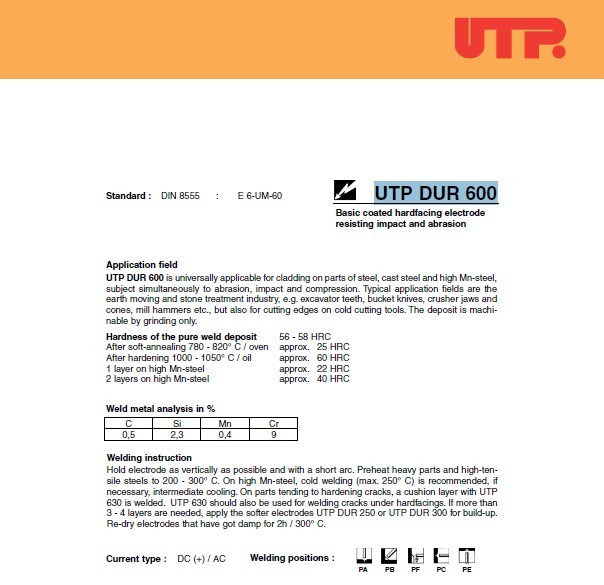 德國(guó)UTP 6225Al鎳基焊條EL-NiCr25Fe10Al焊條