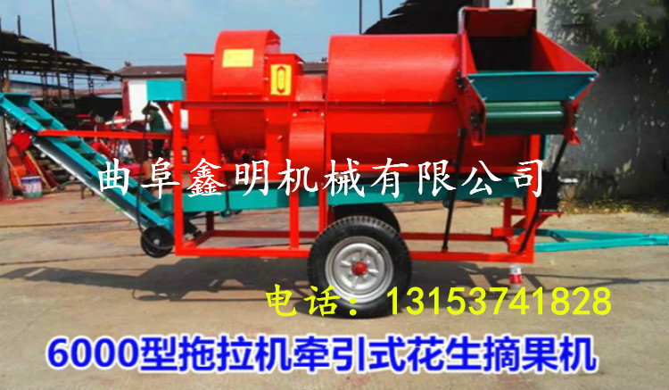 宣城促銷(xiāo)手扶拖拉機(jī)帶鮮花生摘果機(jī) 柴油機(jī)用花生摘果機(jī)視頻