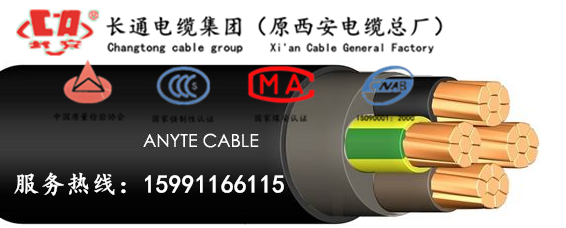 長通電纜國標保檢低煙無鹵耐火電纜 WDZN-YJ(F)E 3×10mm