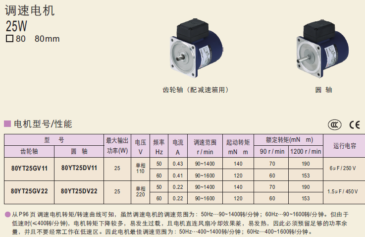 80YT25GV11 精研電機(jī)80YT25GV22  80YT25DV11