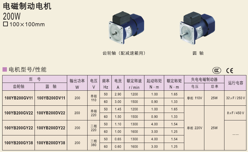 100YB200GV11   100YB200GV22  100YB200DV1