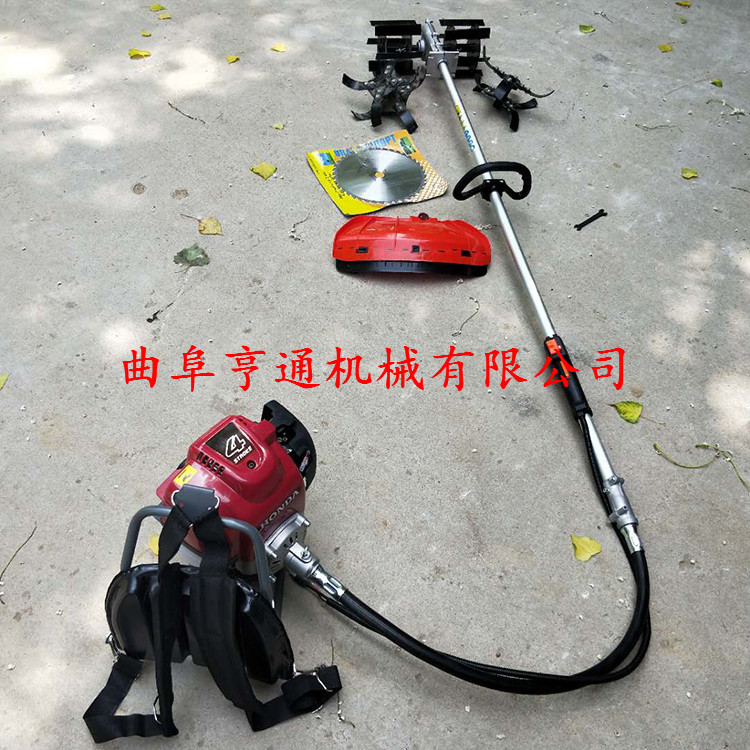 亨通背負式割草機 汽油側(cè)掛式割灌機割稻機收割機打草坪機多用途