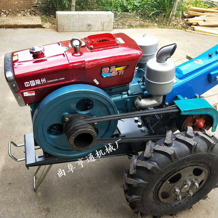 定制手扶車(chē)帶動(dòng)旋耕機(jī) 15馬力電啟動(dòng)手扶式旋耕機(jī)多用途