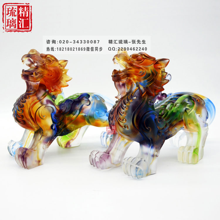 琉璃貔貅紀(jì)念禮品，風(fēng)水藝術(shù)紀(jì)念禮品，廣州琉璃紀(jì)念品