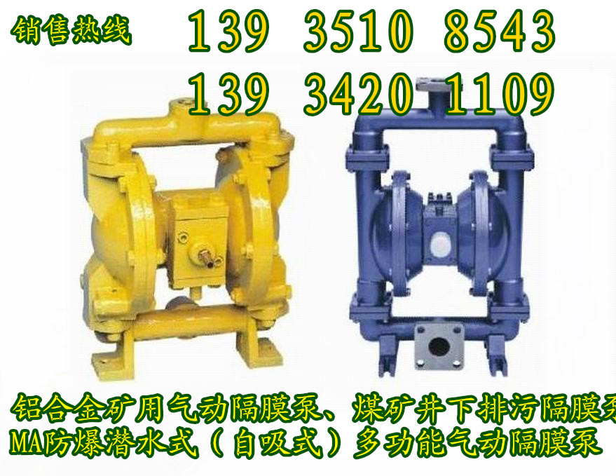 紹興金華多功能氣動隔膜泵BQG-250/0.45礦用隔膜泵