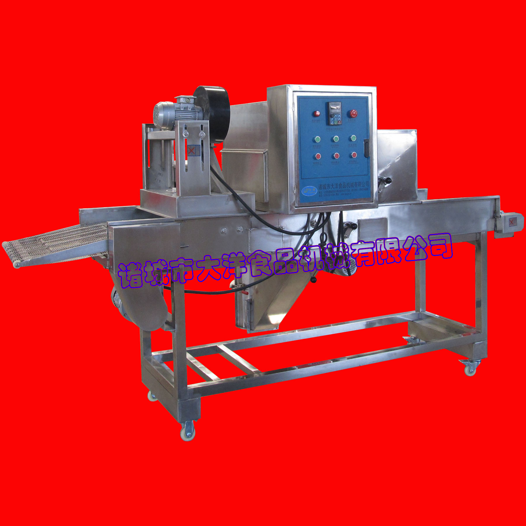 新式鳳尾蝦裹面包糠設(shè)備，大洋牌暢銷型雞柳條掛糠機(jī)