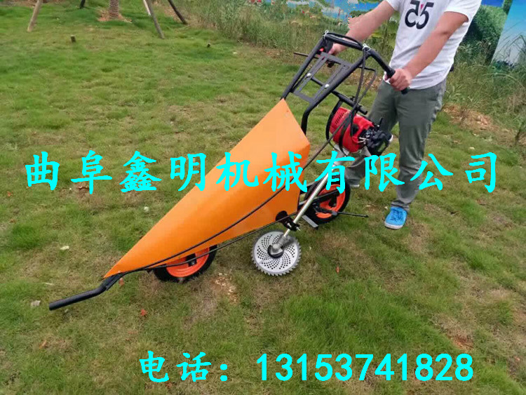 山東手推式汽油機(jī)帶收割機(jī)  小型農(nóng)作物秸稈割曬機(jī)  辣椒割曬機(jī)