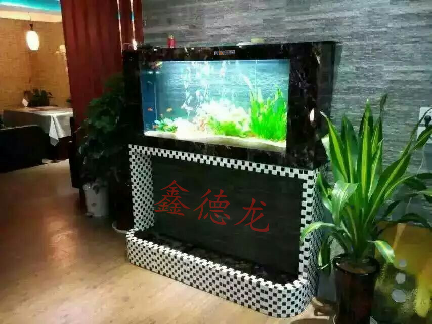 魚缸廠家 鑫德龍魚缸 流水瀑布魚缸