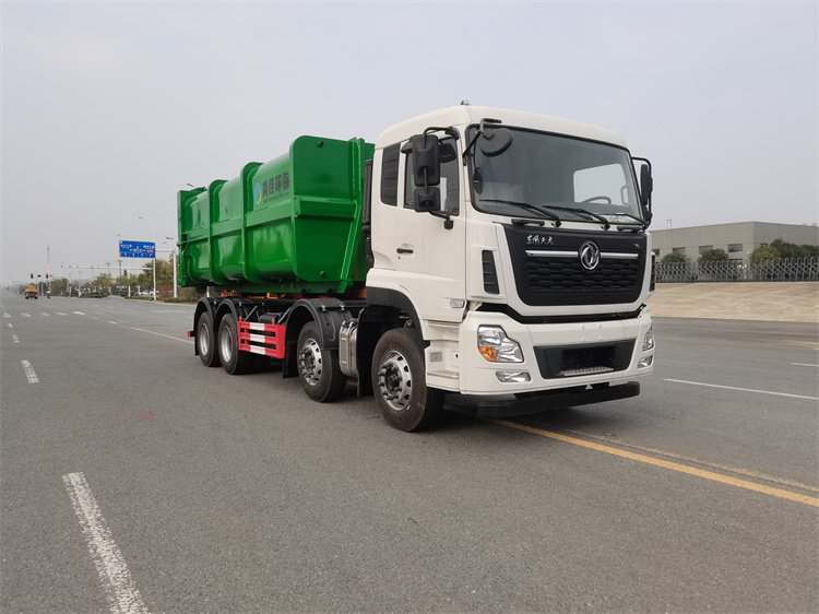 東風(fēng)天龍勾臂車 車廂可卸式垃圾車 25噸套臂車 搭配建筑垃圾箱