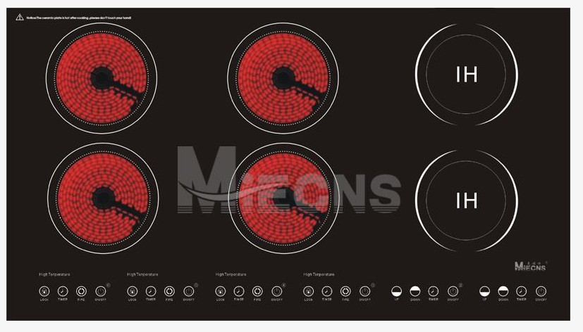 六灶電灶具 四灶電陶爐+雙灶電磁爐 電組合爐