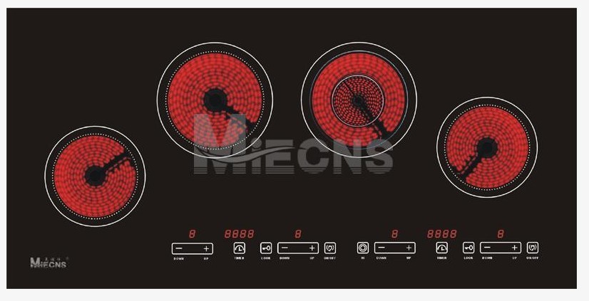 觸摸式四灶電陶爐 內(nèi)嵌式四眼電陶爐 嵌入式四灶電陶爐