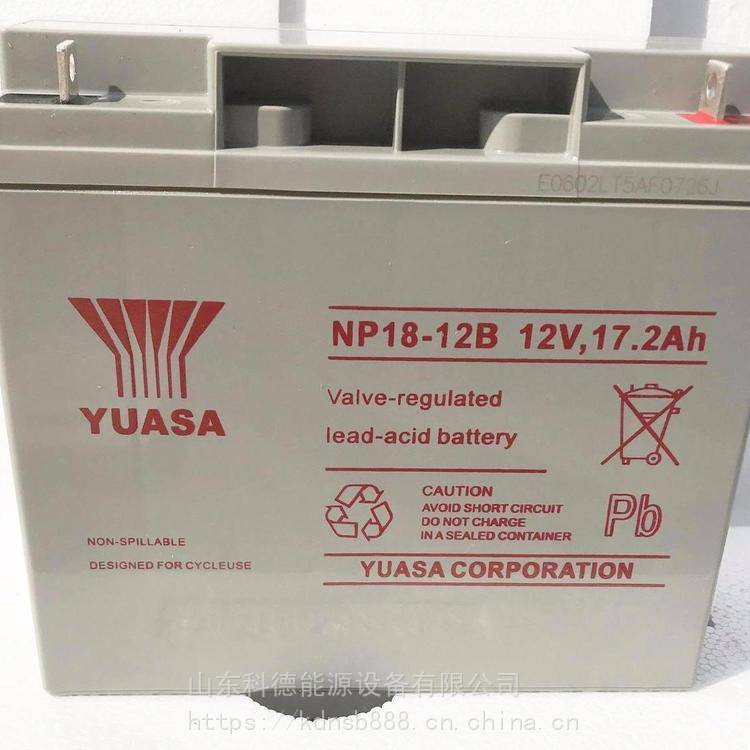 YUASA湯淺蓄電池NP18-12B鉛酸免維護12V17，2AH 消防主機配套電池