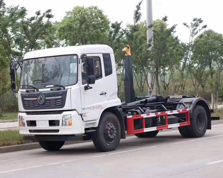 國(guó)六東風(fēng)天錦勾臂垃圾車(chē)廠家 搭配移動(dòng)站使用 車(chē)廂可卸式轉(zhuǎn)運(yùn)車(chē)