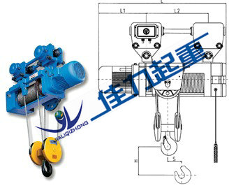 1T舞臺(tái)專用電動(dòng)葫蘆，2TTOYO電動(dòng)葫蘆，1T鋼絲繩電動(dòng)葫蘆，大連佳力