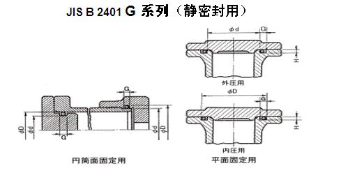 日本NOK密封O型圈 JIS B 2401 G 系列