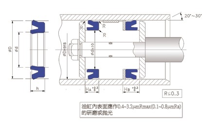 DZ-活塞密封(孔用)  D-1型密封件  臺灣DZ液壓密封件