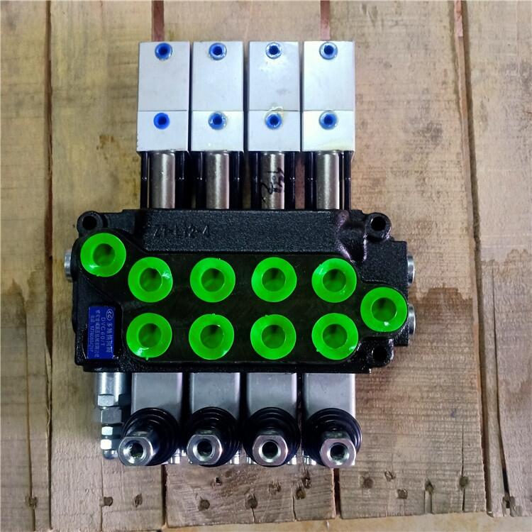 氣控整體式四聯(lián)多路換向閥SCDCV40/T液壓分配器升降平臺控制開關