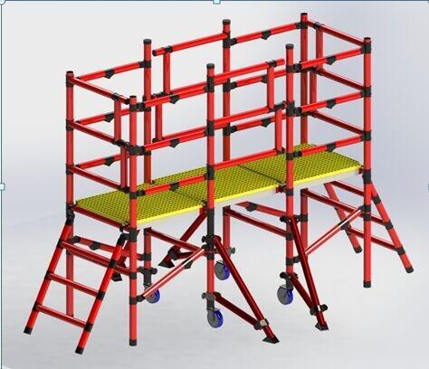 供應電力用絕緣梯架 弱電腳手架 玻璃纖維折疊式 存儲方便