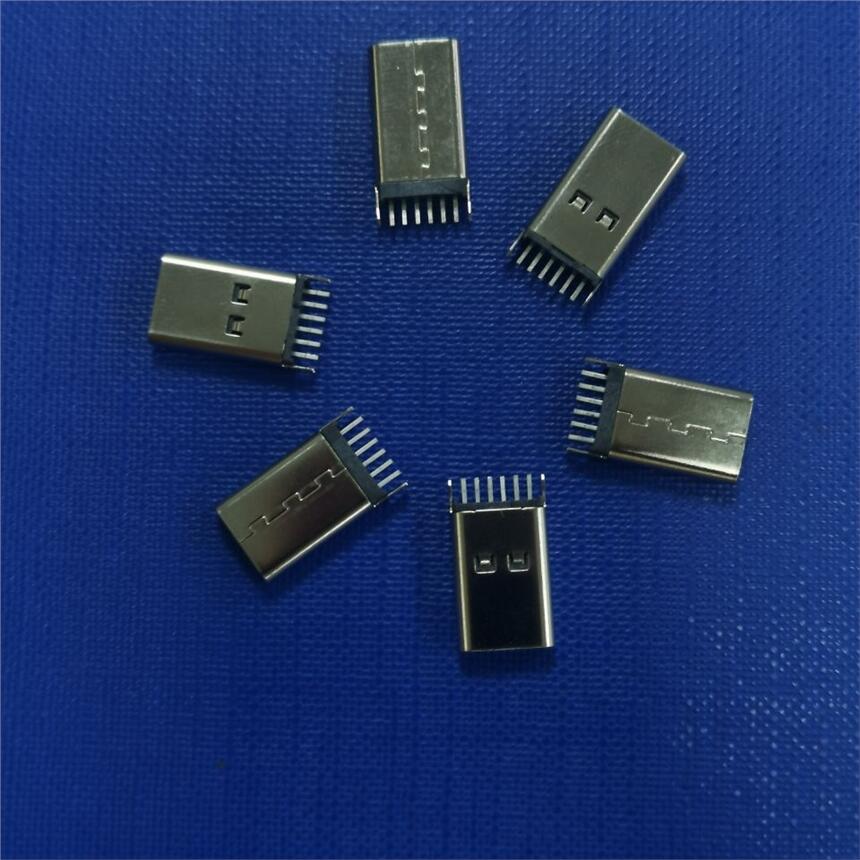 TYPE-C 6PIN 180度直插13.0  13.7  15.0 帶魚叉腳