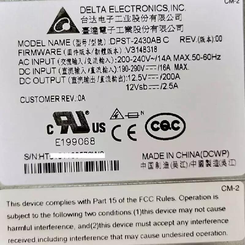 Delta DPST-2430AB C V314B317 2400W 浪潮服務器熱插拔電源