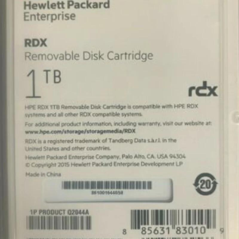 Q2044A Removable Disk Cartridg 1TB RDX 移動(dòng)磁盤磁帶